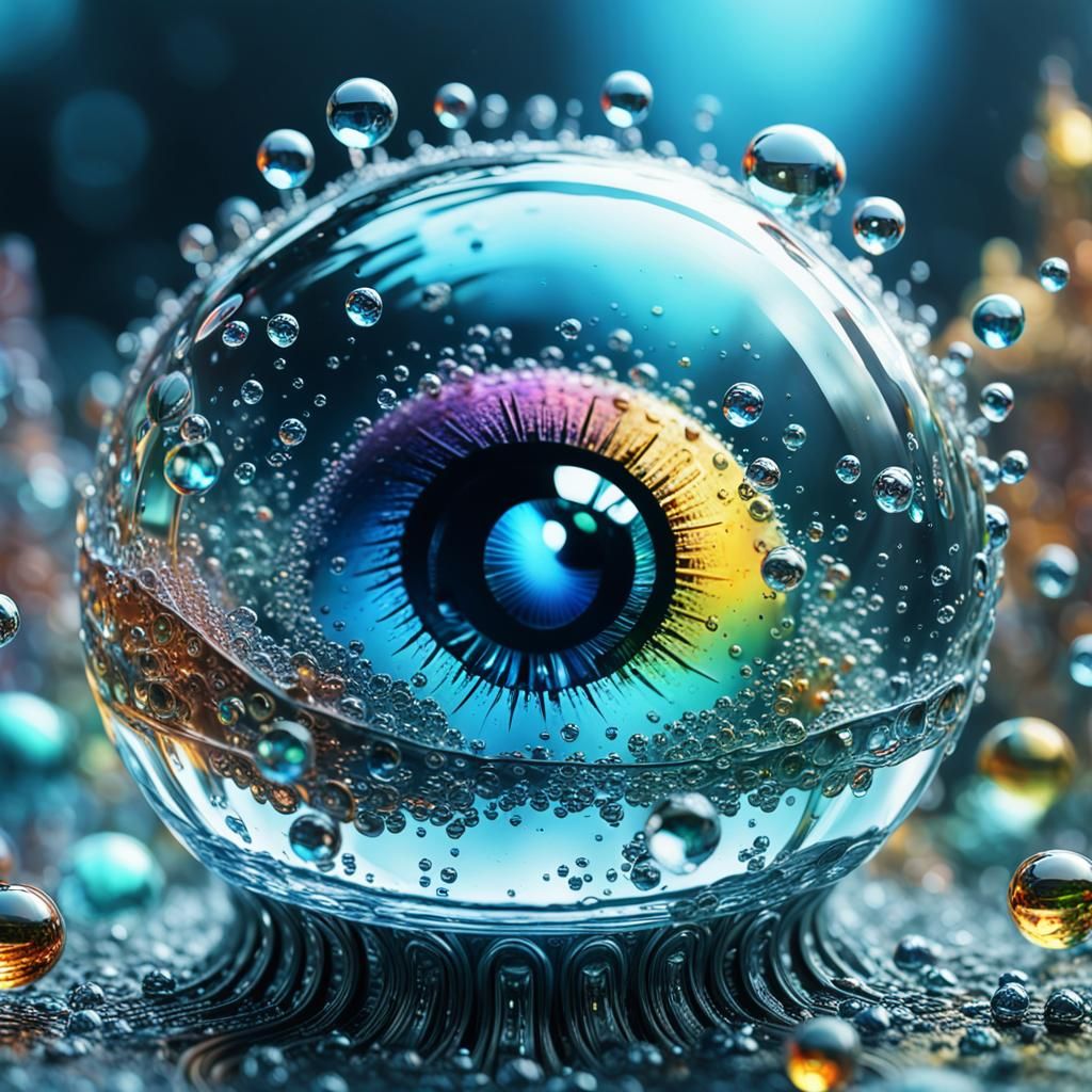 Magical High-Tech Kingdom in Water Droplet