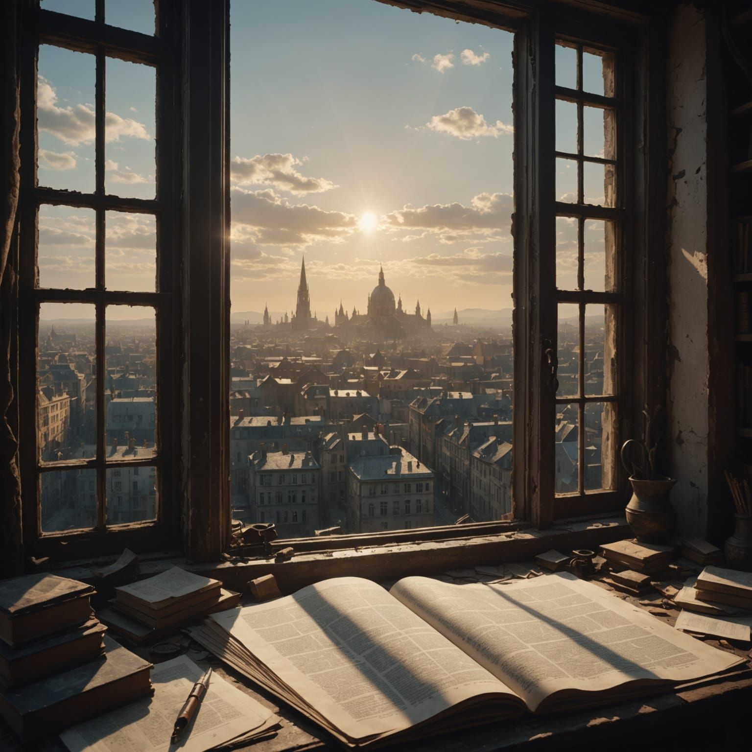 Blank Page Illuminated: A Digital Matte Painting