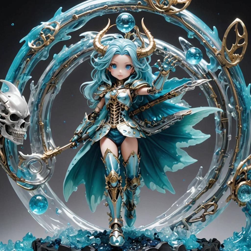 Chimera Girl with Robot Skeleton and Slime Body