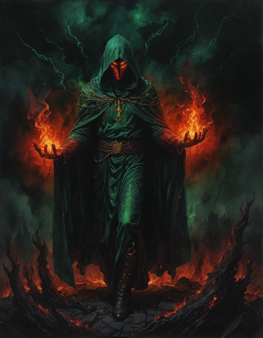 Gorien d'Enfer, Warlock of the Fiend, ready to rain fire on ...