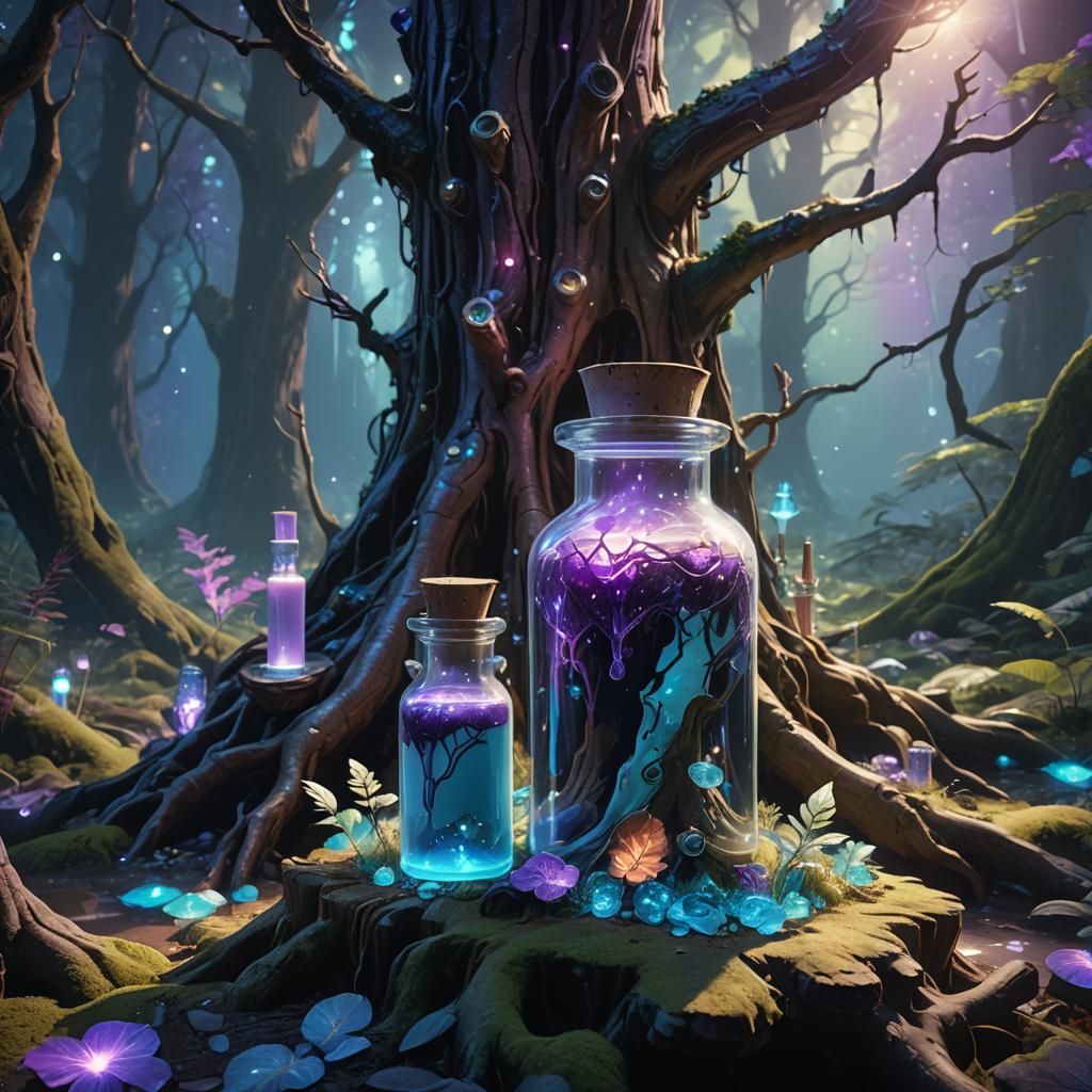 Mystical Forest Milk Vials in Unreal Engine 5