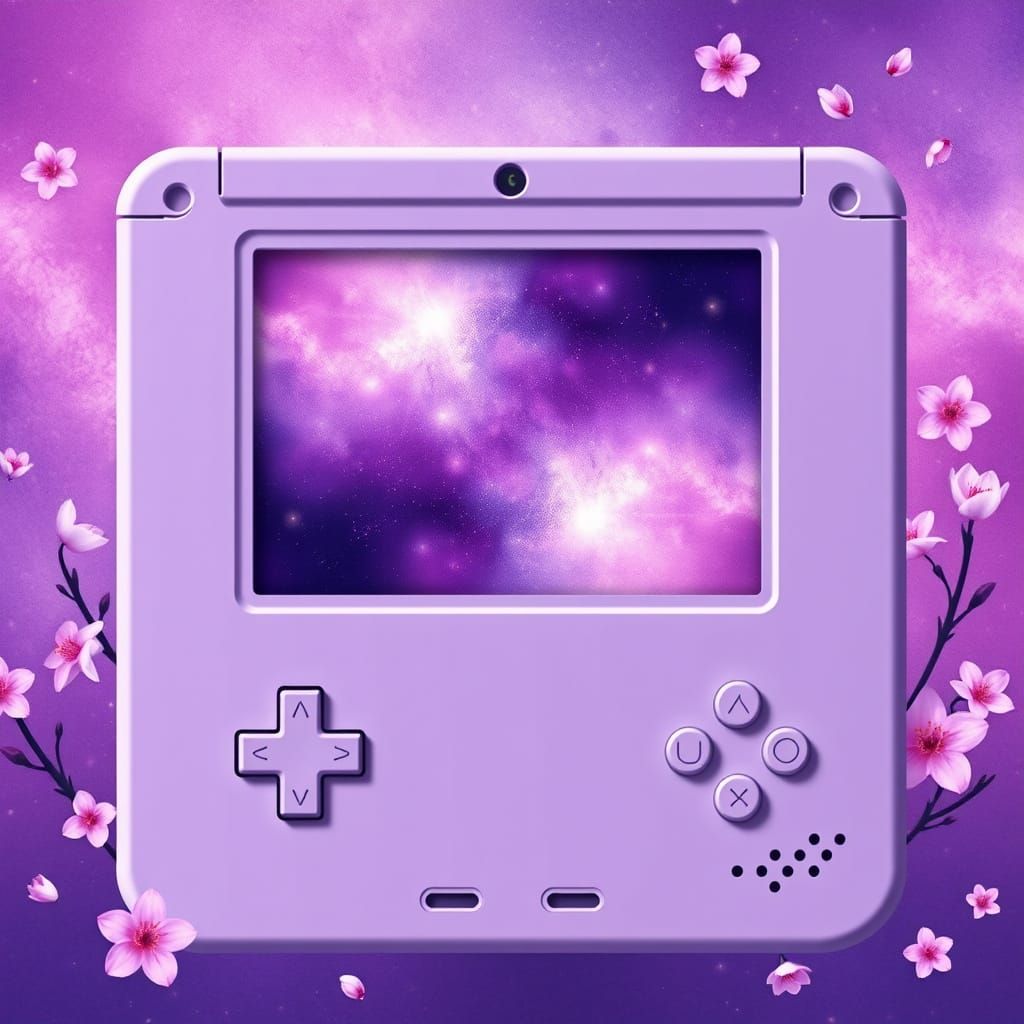 Cosmic Nintendo DS Portal in Watercolor Galaxy