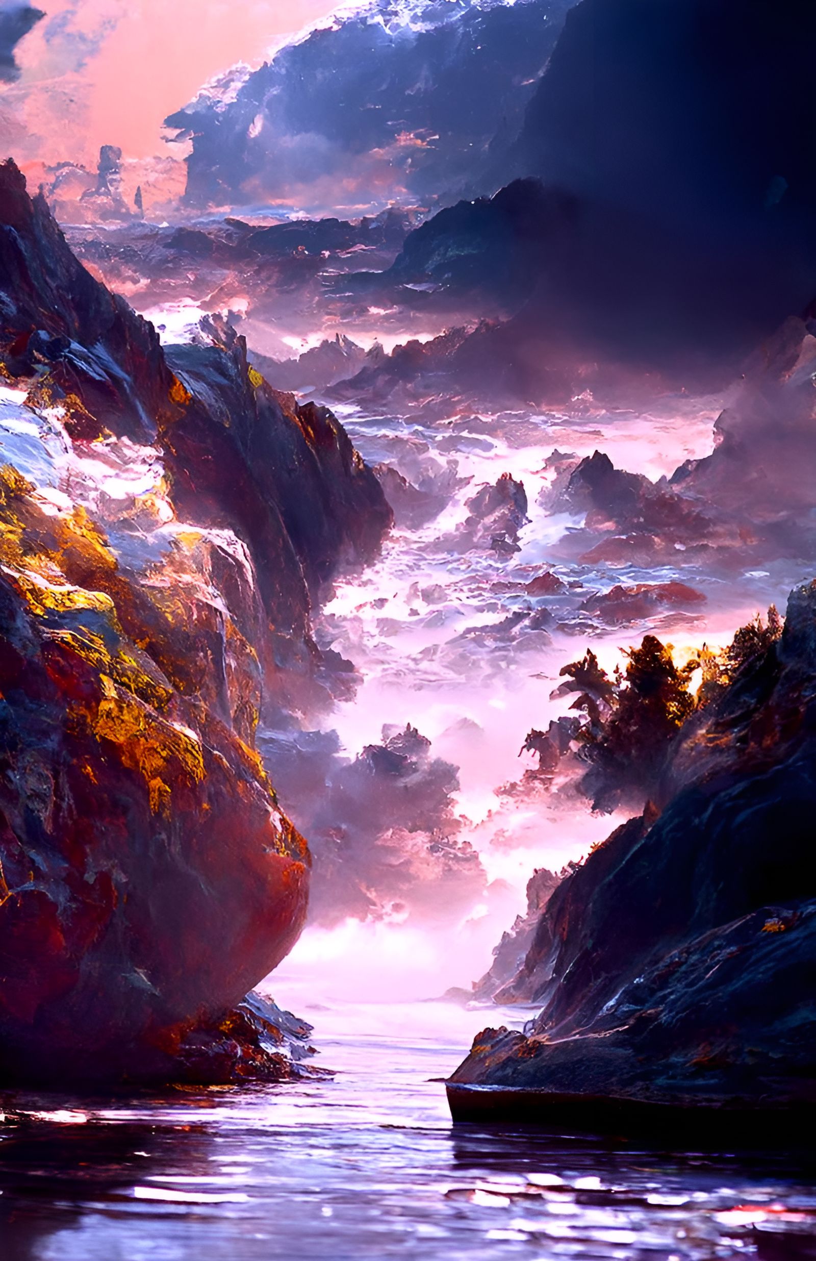 Ship Amidst Stormy Seas in Hyperrealistic Style