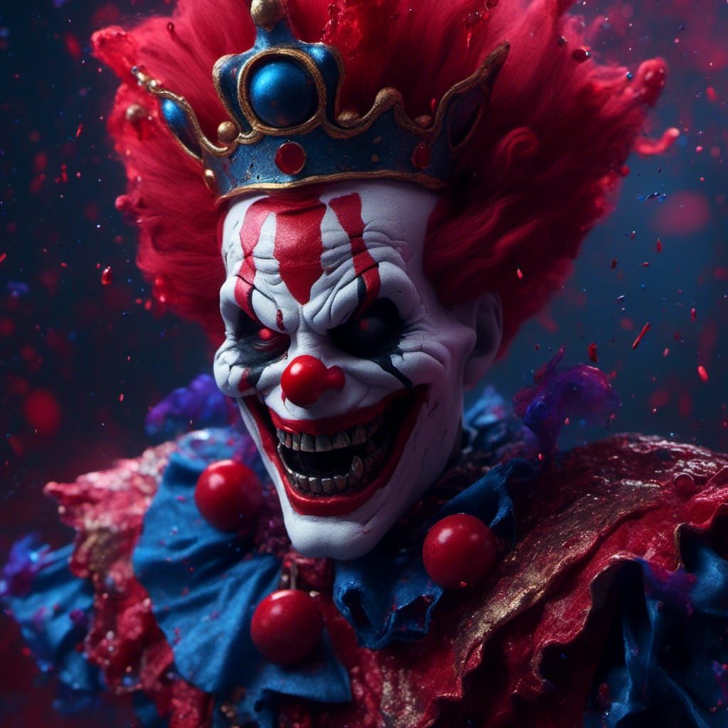 Sinister Clown with Skull Crown in McFarlane Style