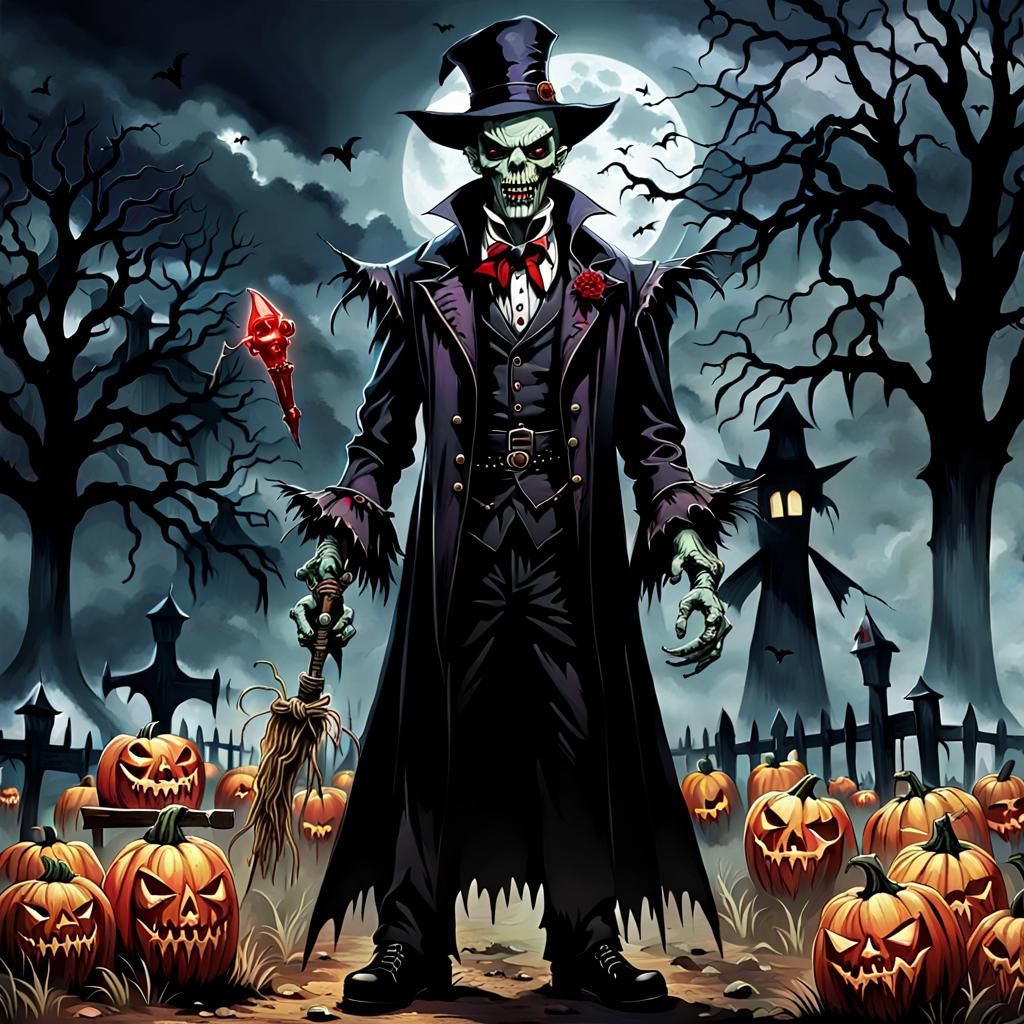 Raygun Gothic Vampire Scarecrow