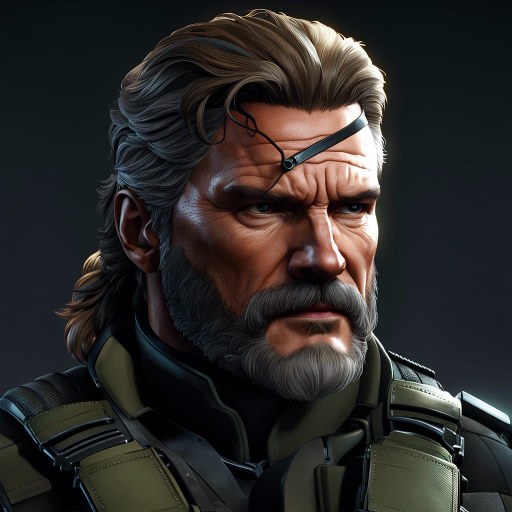 Kurt Russell as Venom Snake: 3D Portrait