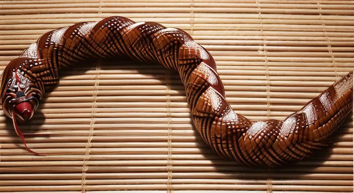 Woven Bamboo Centipede in Natural Light