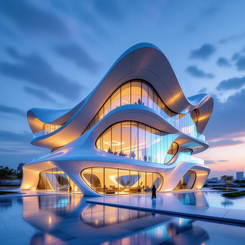 Avant-Garde European Architecture in Iridescent Materials