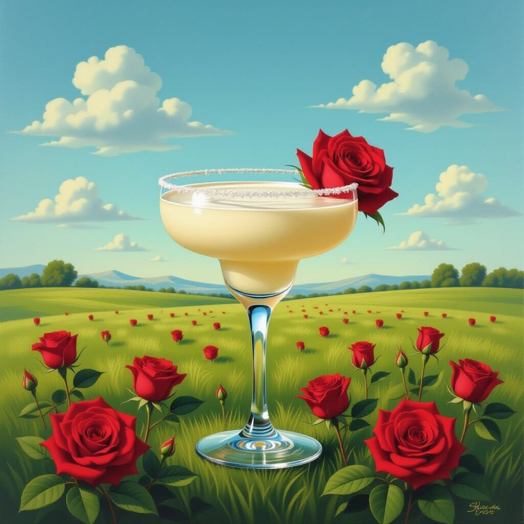 Surreal Floral Art: Daisy, Rose, and Calla Lily