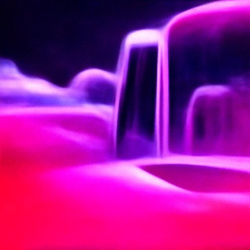 Fantasy Hills and Waterfalls: Impressionistic Digital Art