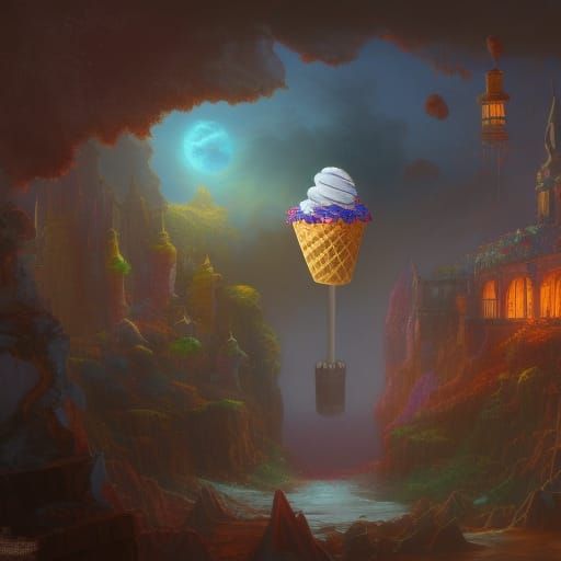 Fantastical Ice Cream Cone Concept Art
