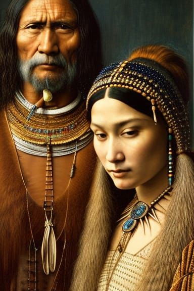 Native American Portrait in Renaissance Style