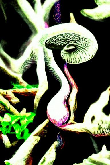 Psychedelic Mushroom Art in Underground Comix Style