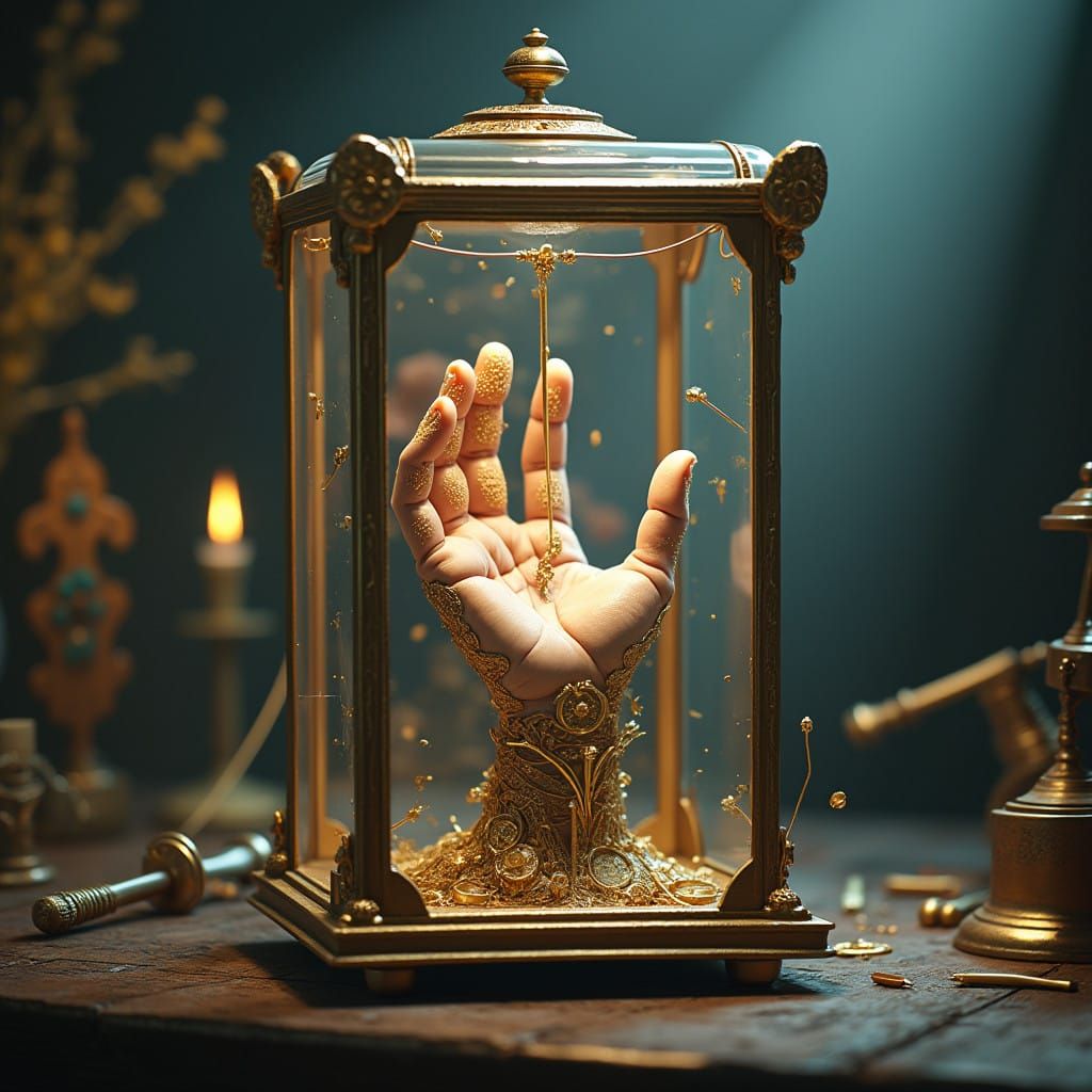 Clockwork Handpiece in Glass Box