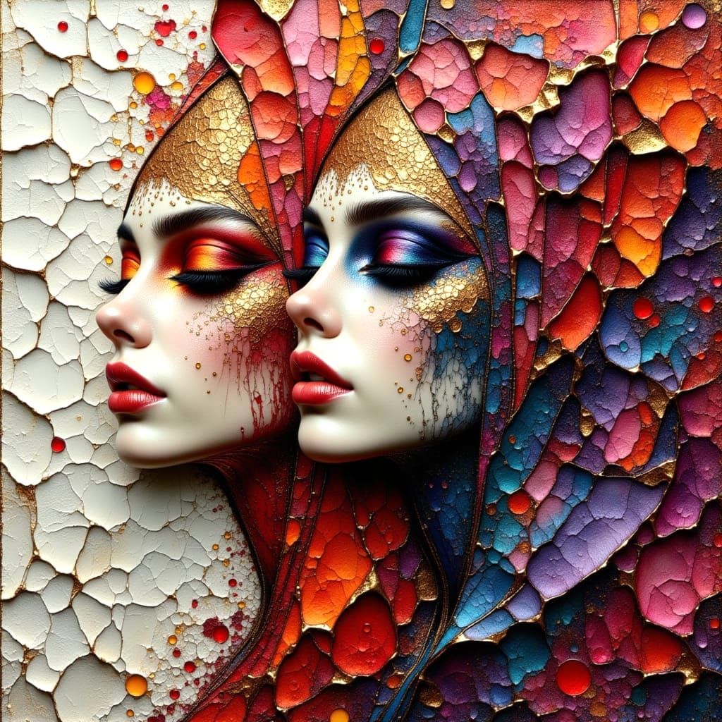 Dramatic Oil Painting of Royalty in a World of Colour