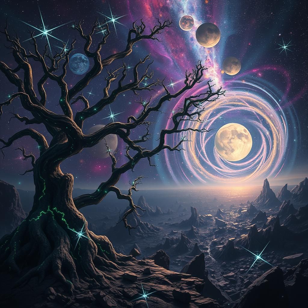 Surreal Cosmic Landscape of a Fever Dream