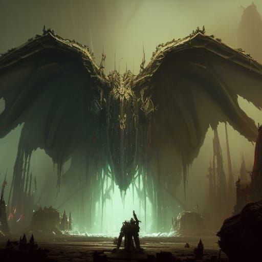 Dark Fantasy Final Boss Defeated: Hyperdetailed Art