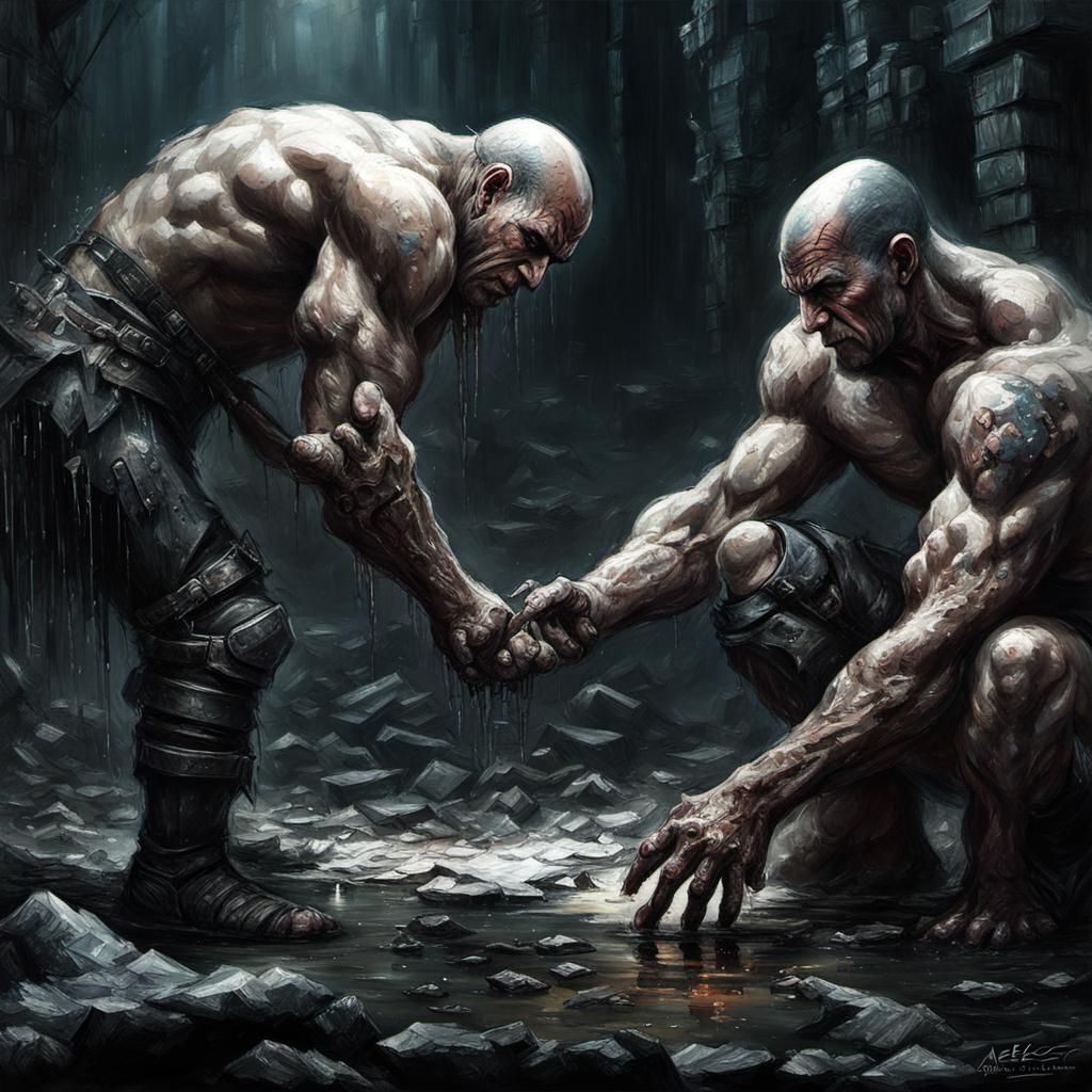 Emotional Farewell Scene in Graphic Novel Style