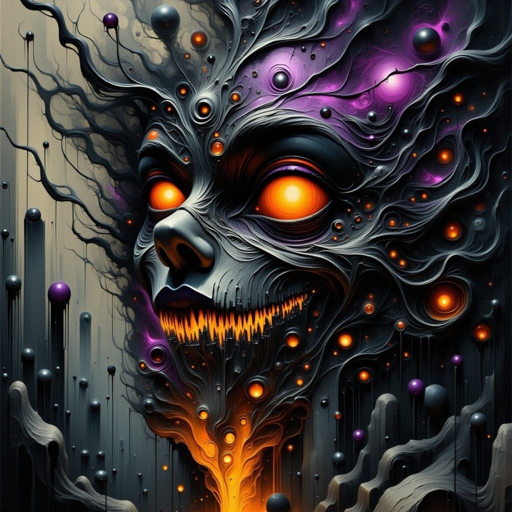 Surrealist Goddess in Dark Majesty