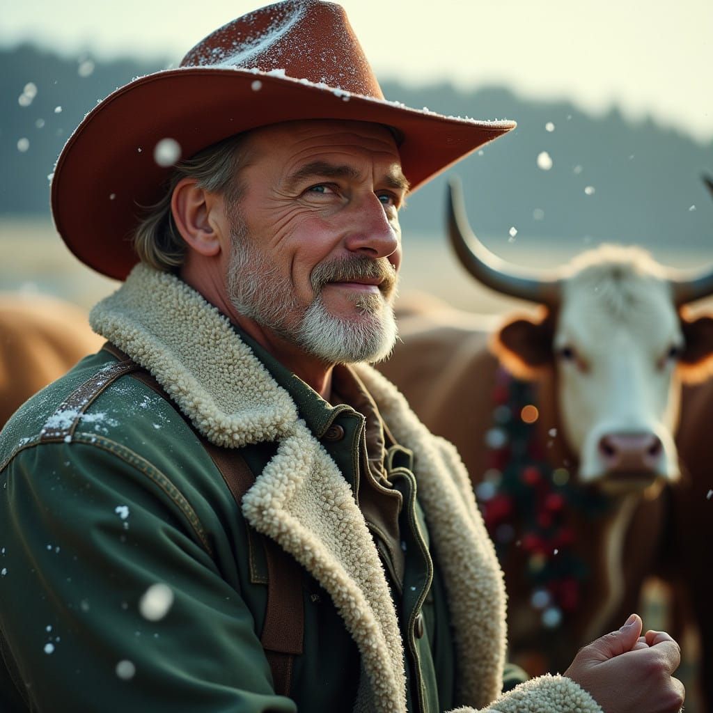 Rugged Cowboy Lost in Winter Wonderland