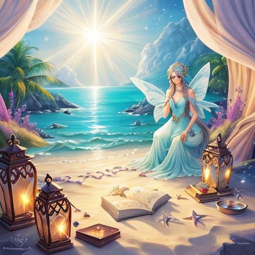 Magical Beachside Chest with Precious Jewelry