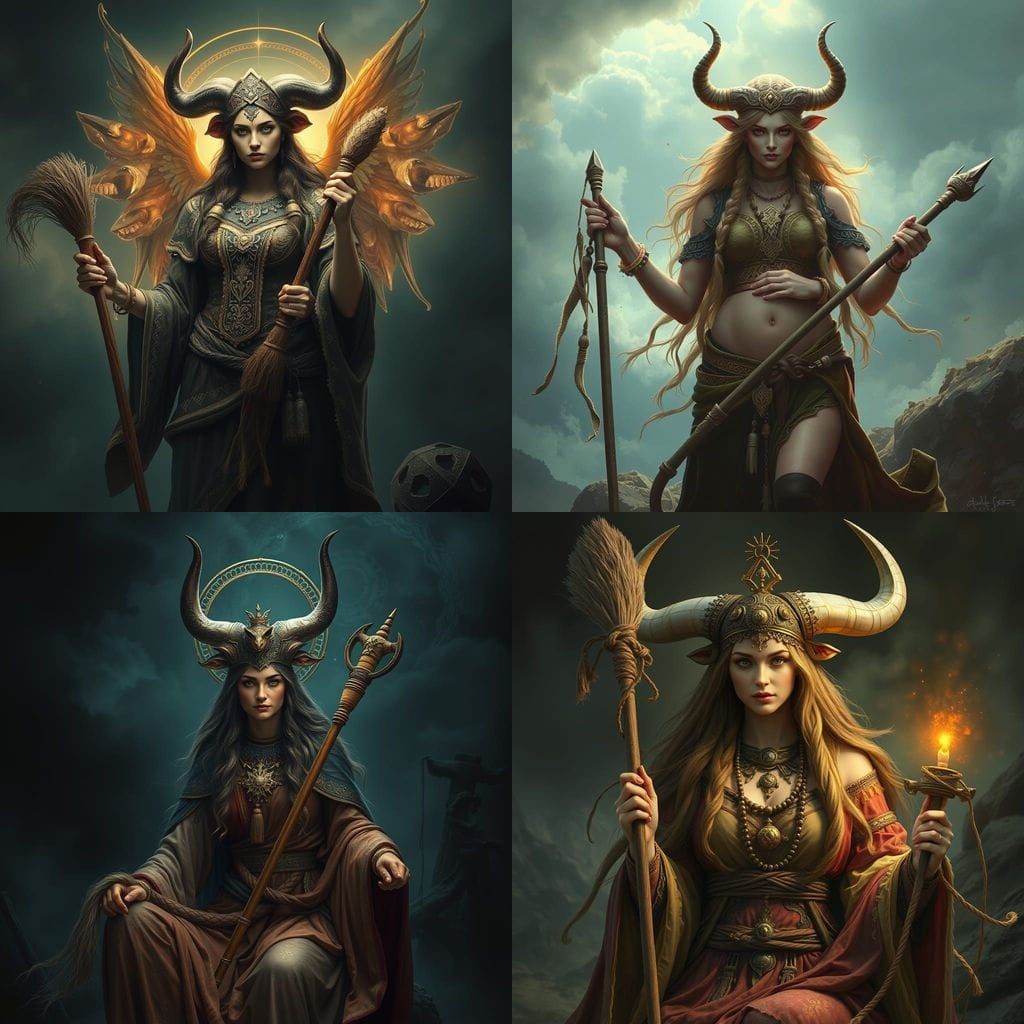 Mokosh: Slavic Goddess of Fertility in Digital Painting