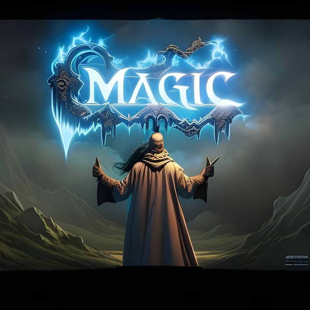 Enchanting Wizard Creates Magic, Digital Art