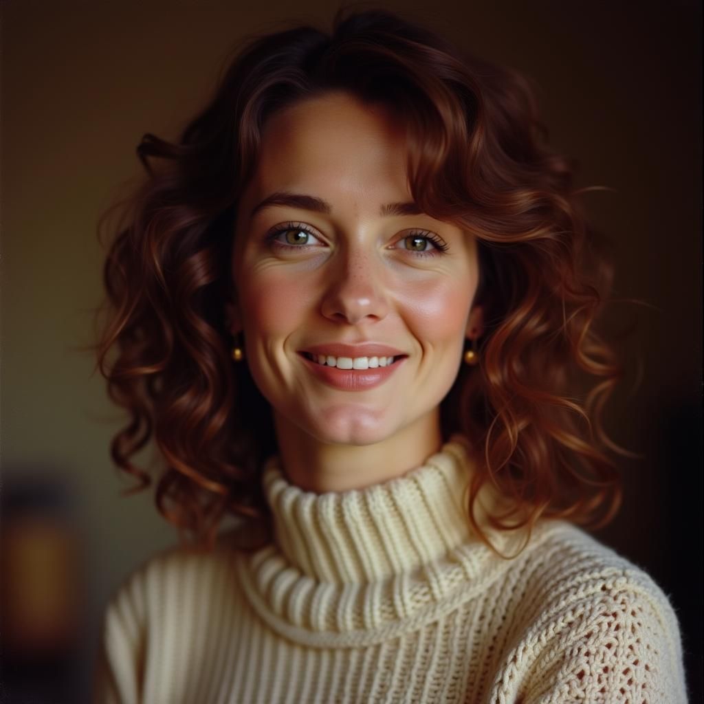 1970s Portrait with Soft Focus and Film Grain