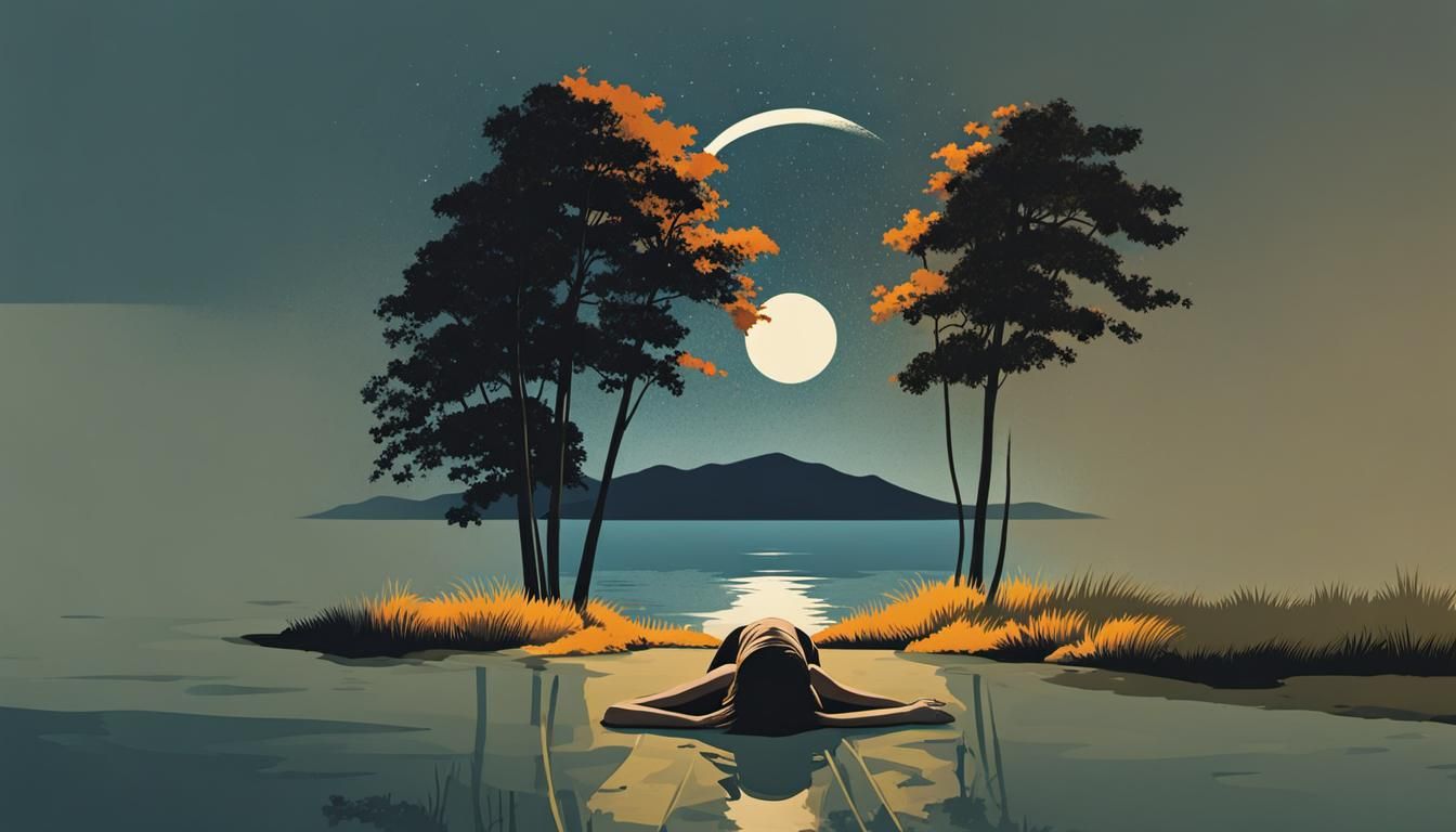 Bauhaus Woman in Finnish Landscape with Lichtenstein Flair