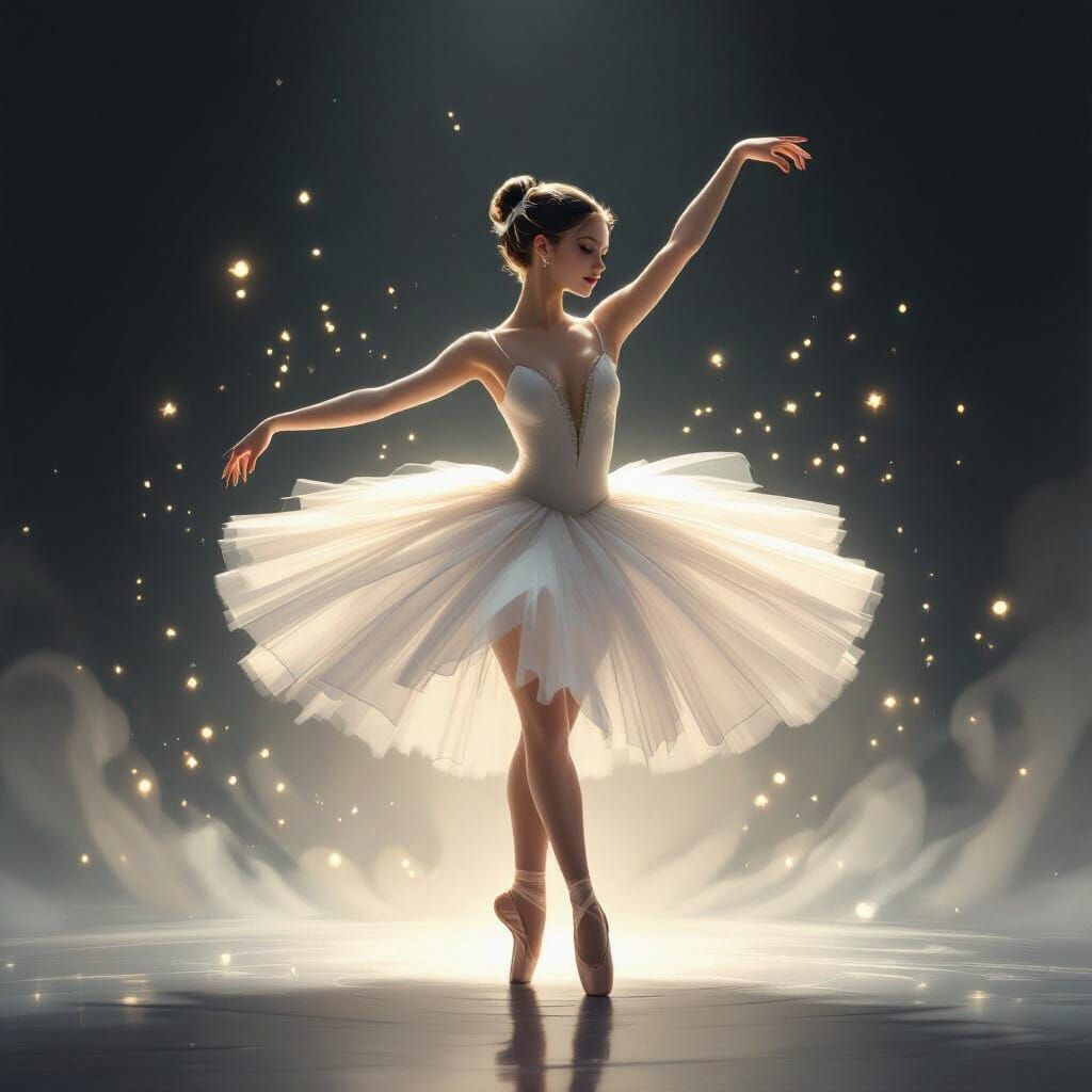 Elegant Ballet Dancer in Ethereal Glow