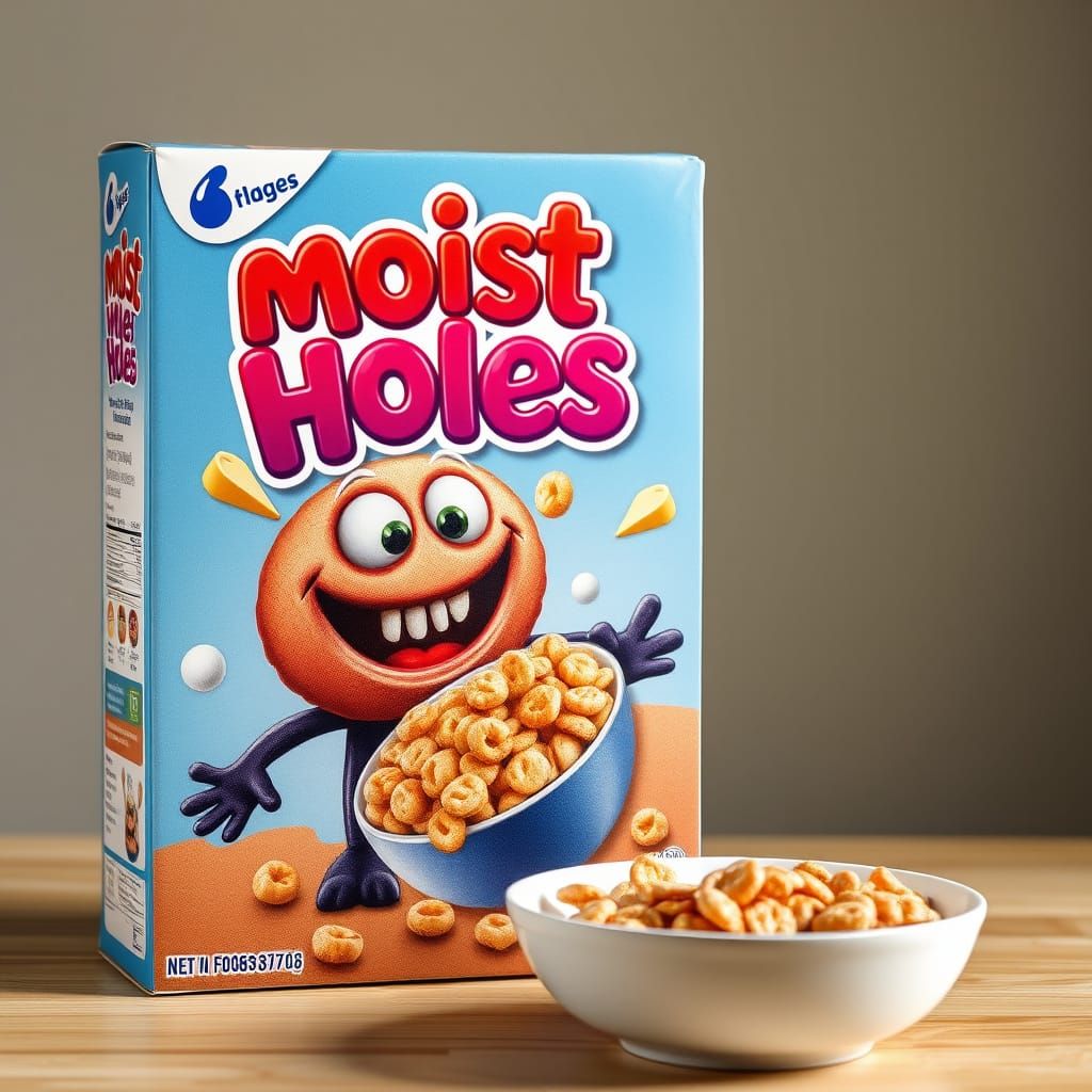 Moist Holes Cereal: Creepy Whimsical Product Photography