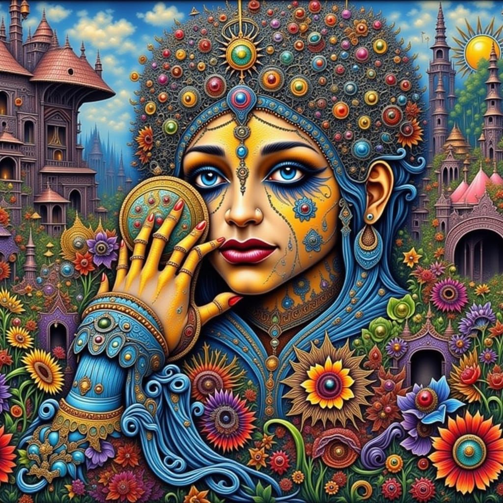 Dynamic Street Art in Abstract Style