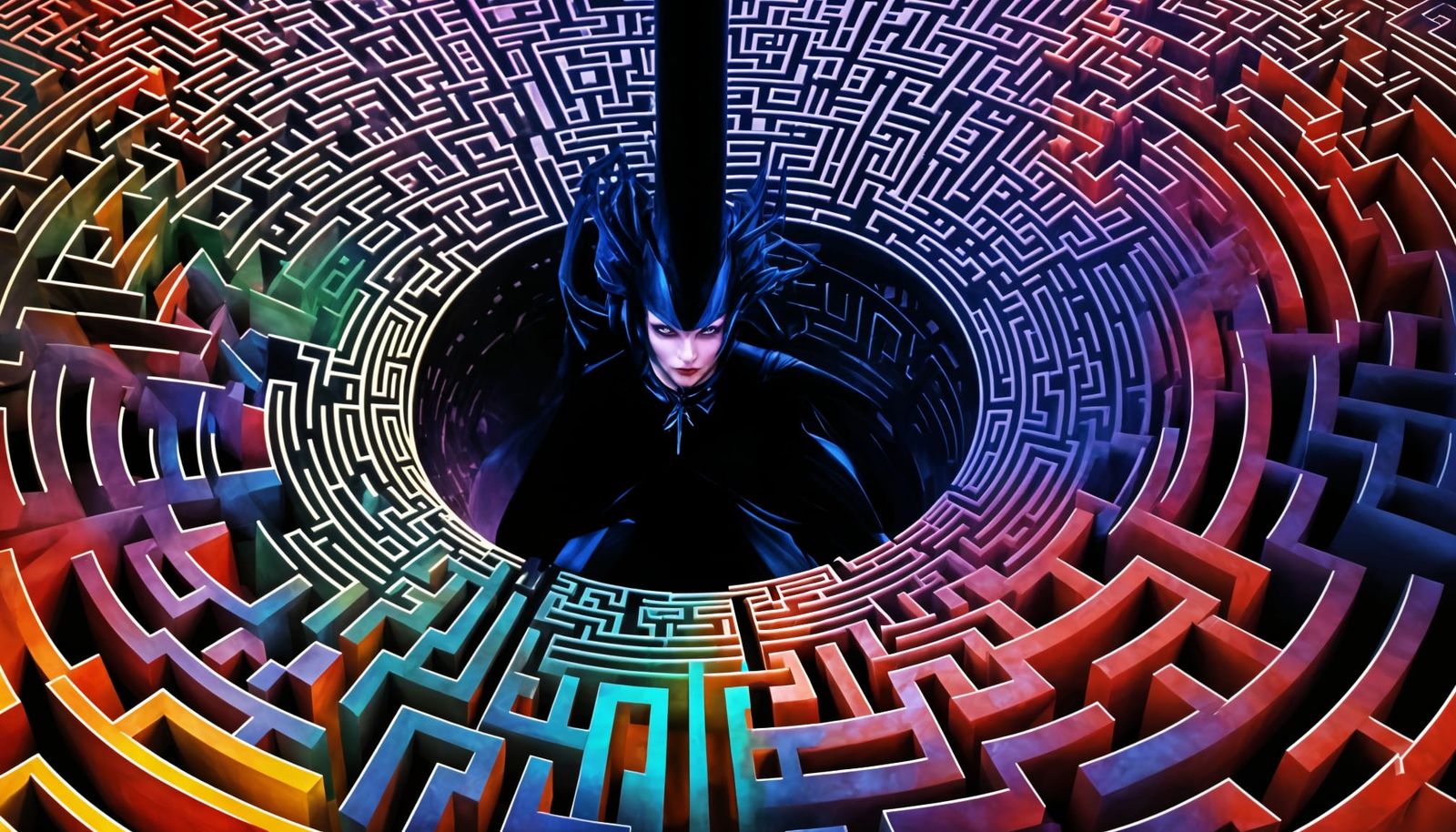 Darkness Lost: Surreal Landscape with Vivid Colors