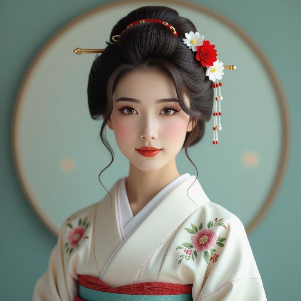 Realistic Portrait of a Japanese Girl