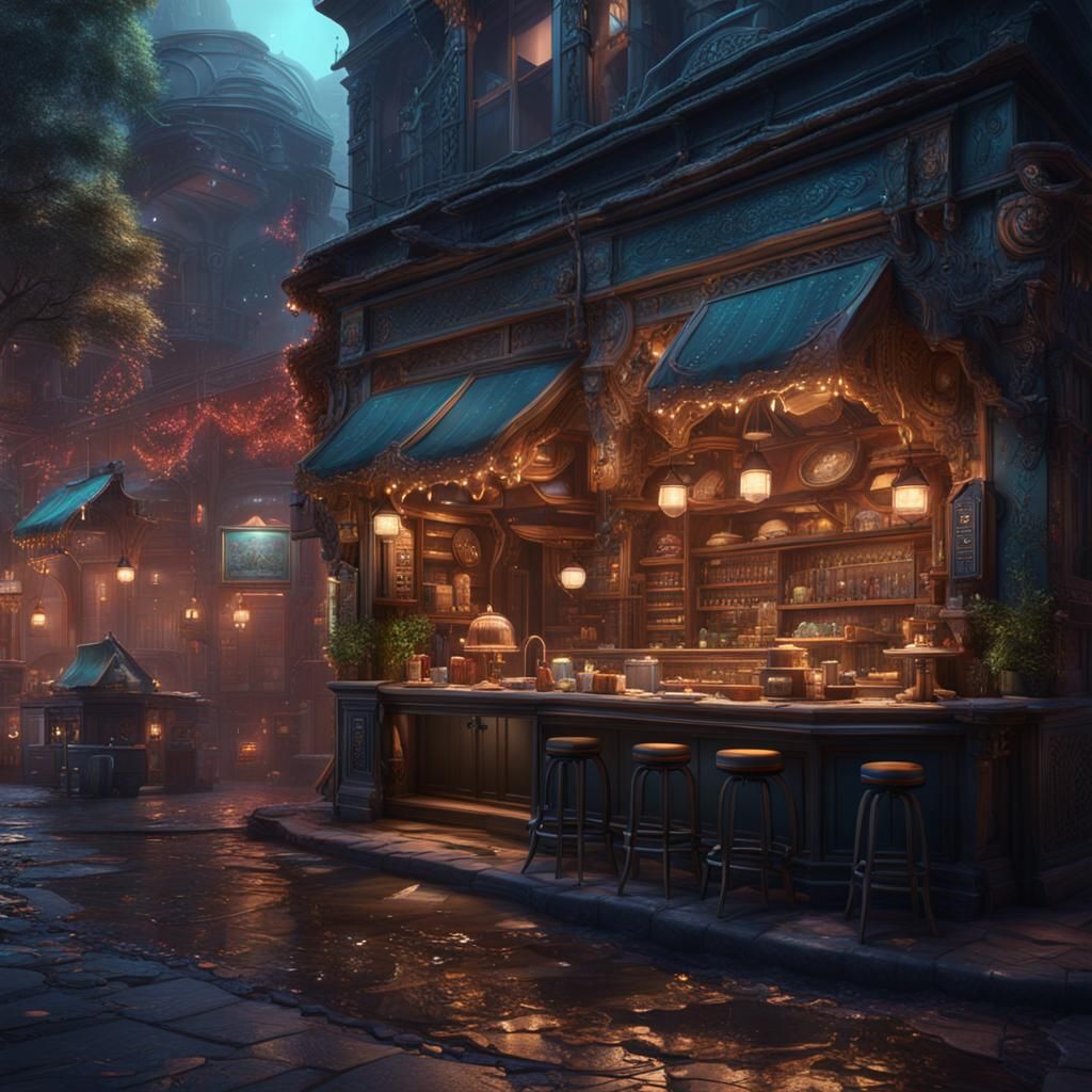 Nightcafe Headquarters Concept Art in Deep Color