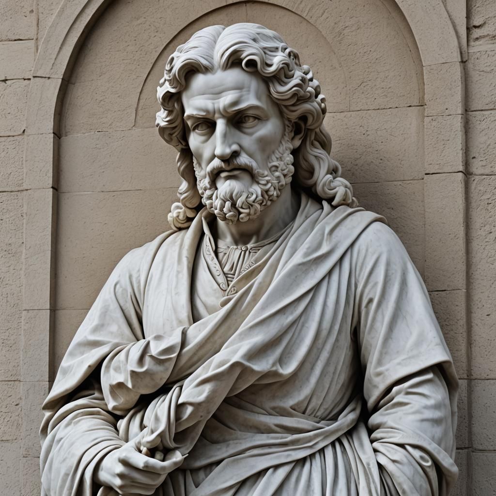 Elegant Marble Statue Graces Park