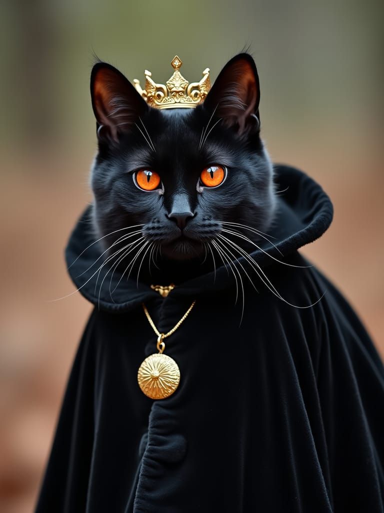 Royal black cat