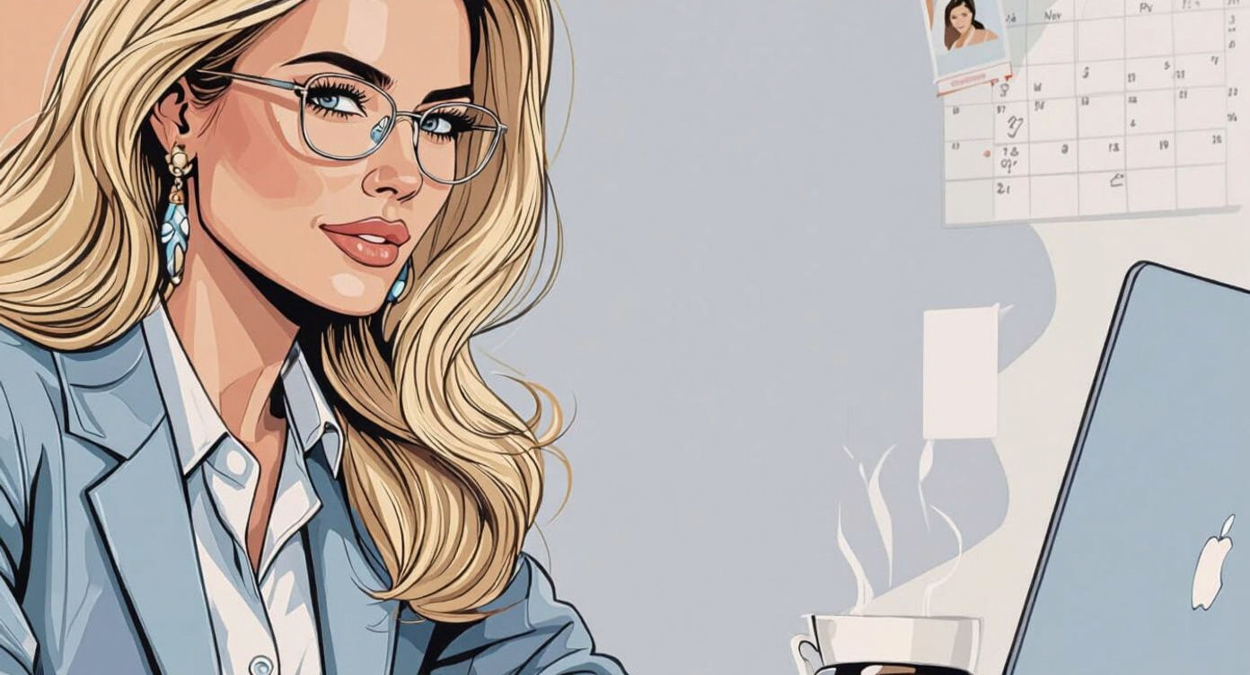 Stylish Attorney at Desk in Hyperrealistic Digital Art