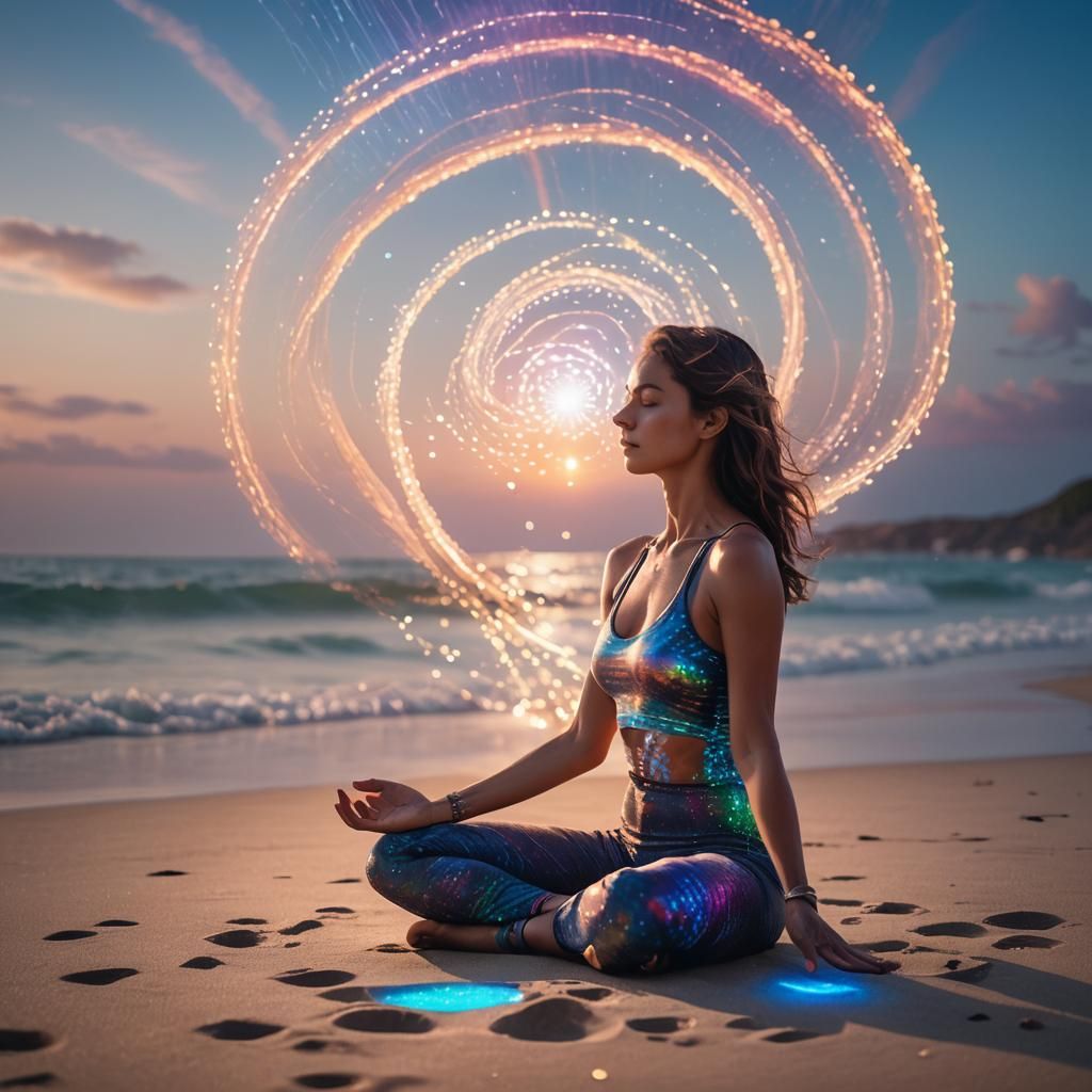 Vrishkásana Yoga on Dreamy Beach with Astral Energy