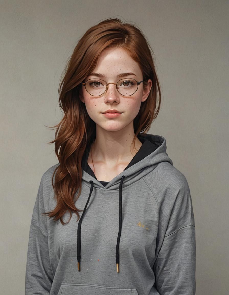 Teenage Girl with Headphones in Dark Bedroom