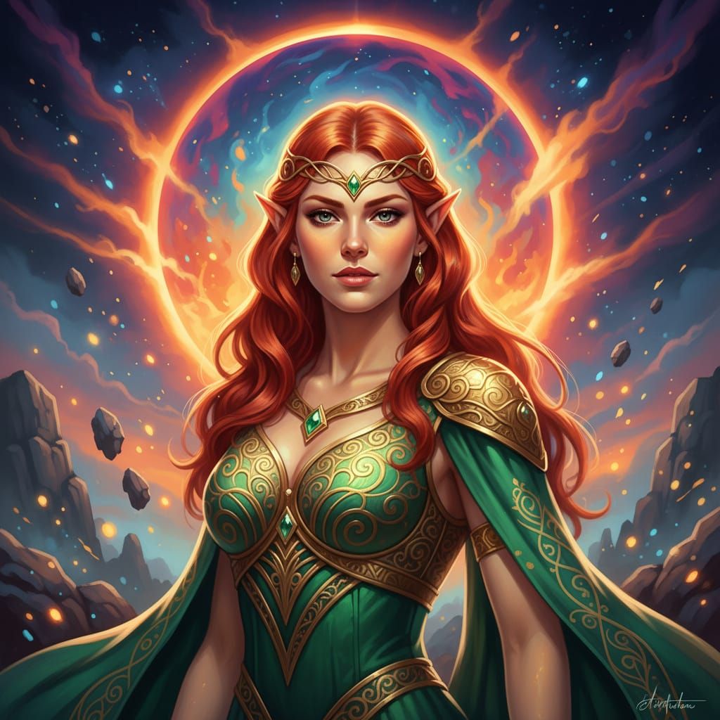 Elven Princess in Solar Eclipse, Concept Art