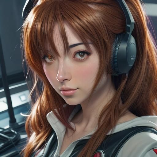 Girl Gamer Close-Up: Cel-Shaded Anime Manga Scan