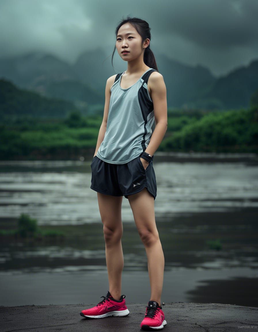 Portrait of a Girl in Liuzhou City, Cinematic Style