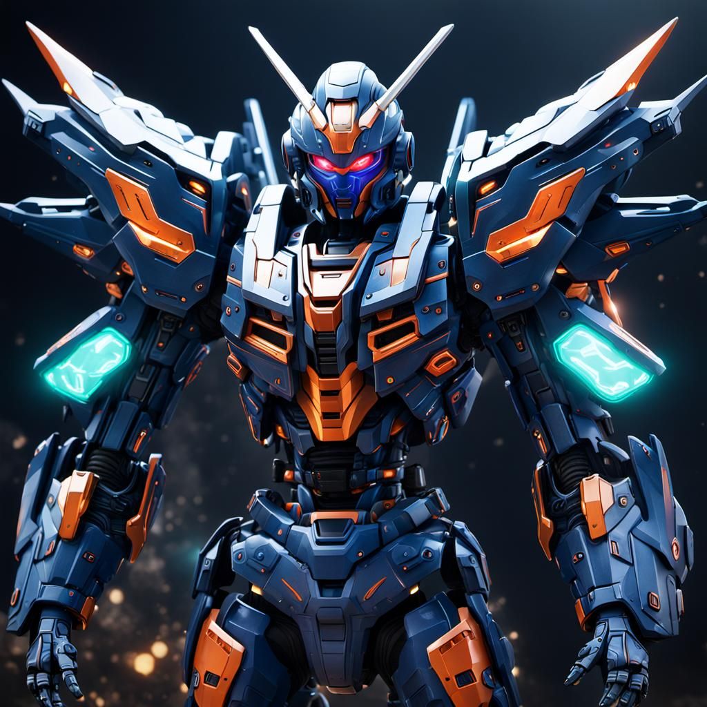 Futuristic Extraterrestrial Gundam Biosuit Concept Art