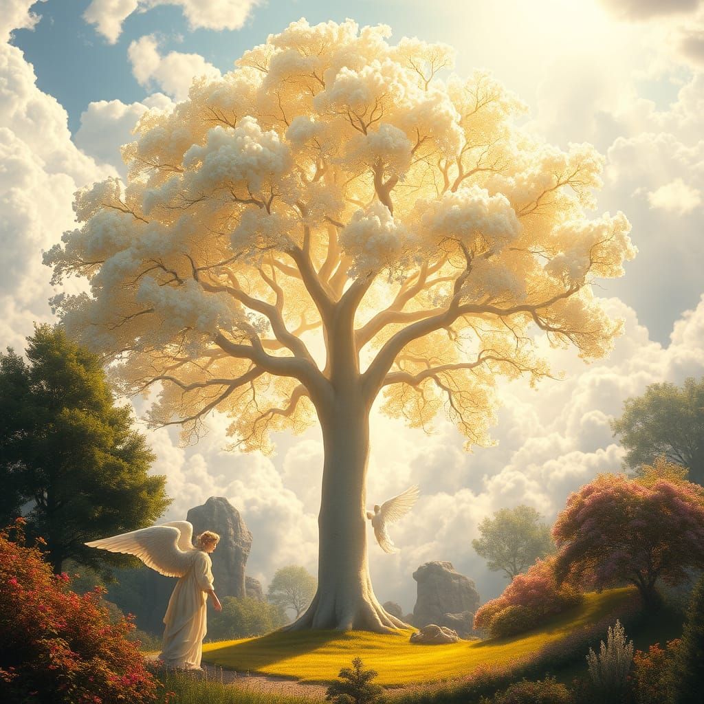 Celestial Tree in Divine Glow