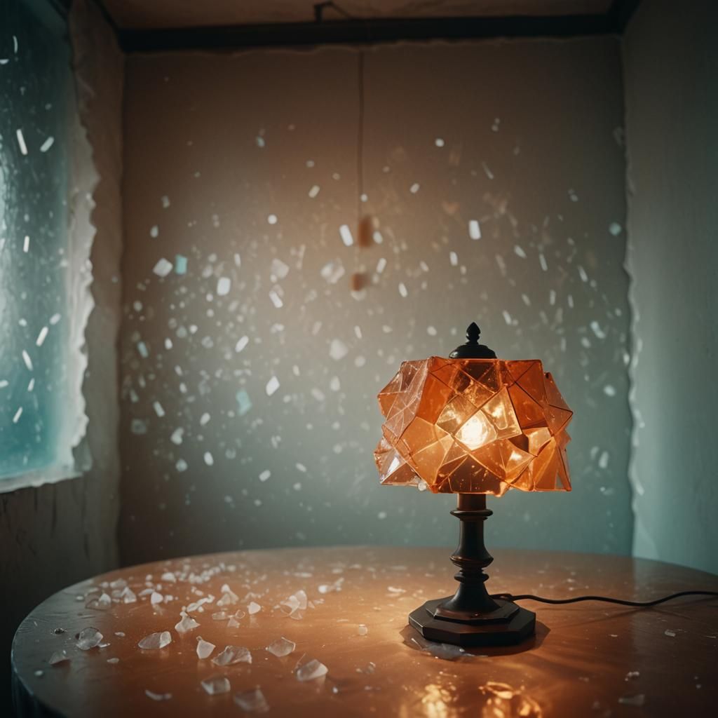 Abstract Anti-Matter Lamp in a Paradoxical Room