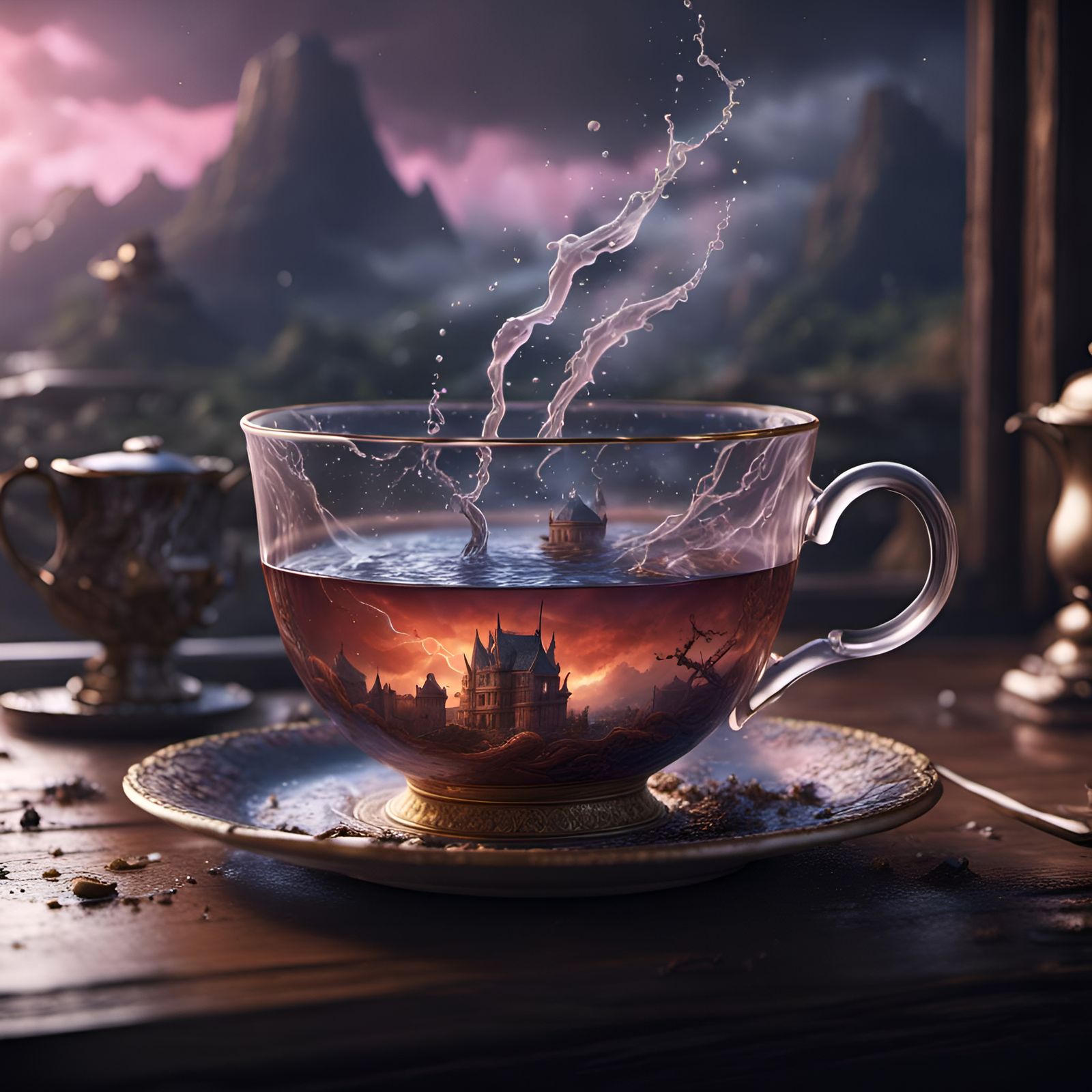 Two Worlds in a crystal cup