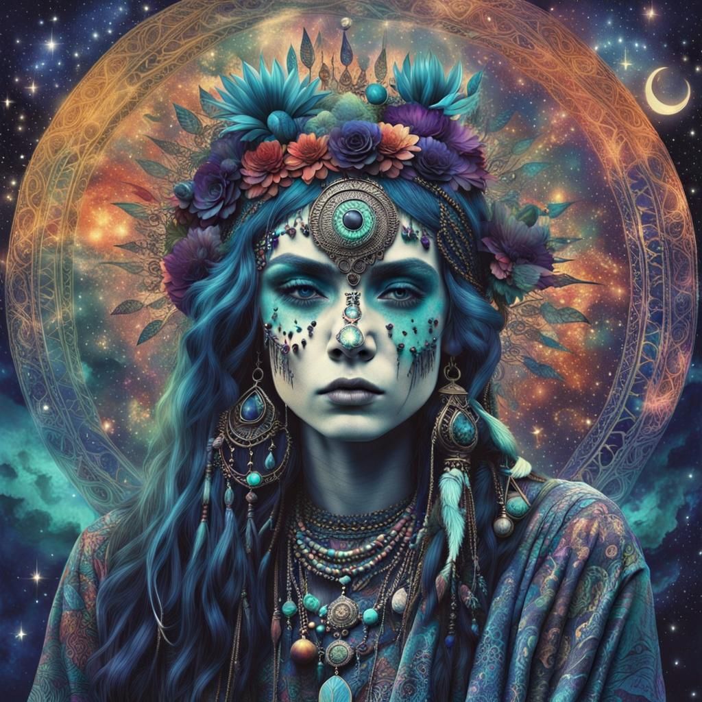 Dream Punk Druidess: A Bohemian Gypsy in Psychedelic Style