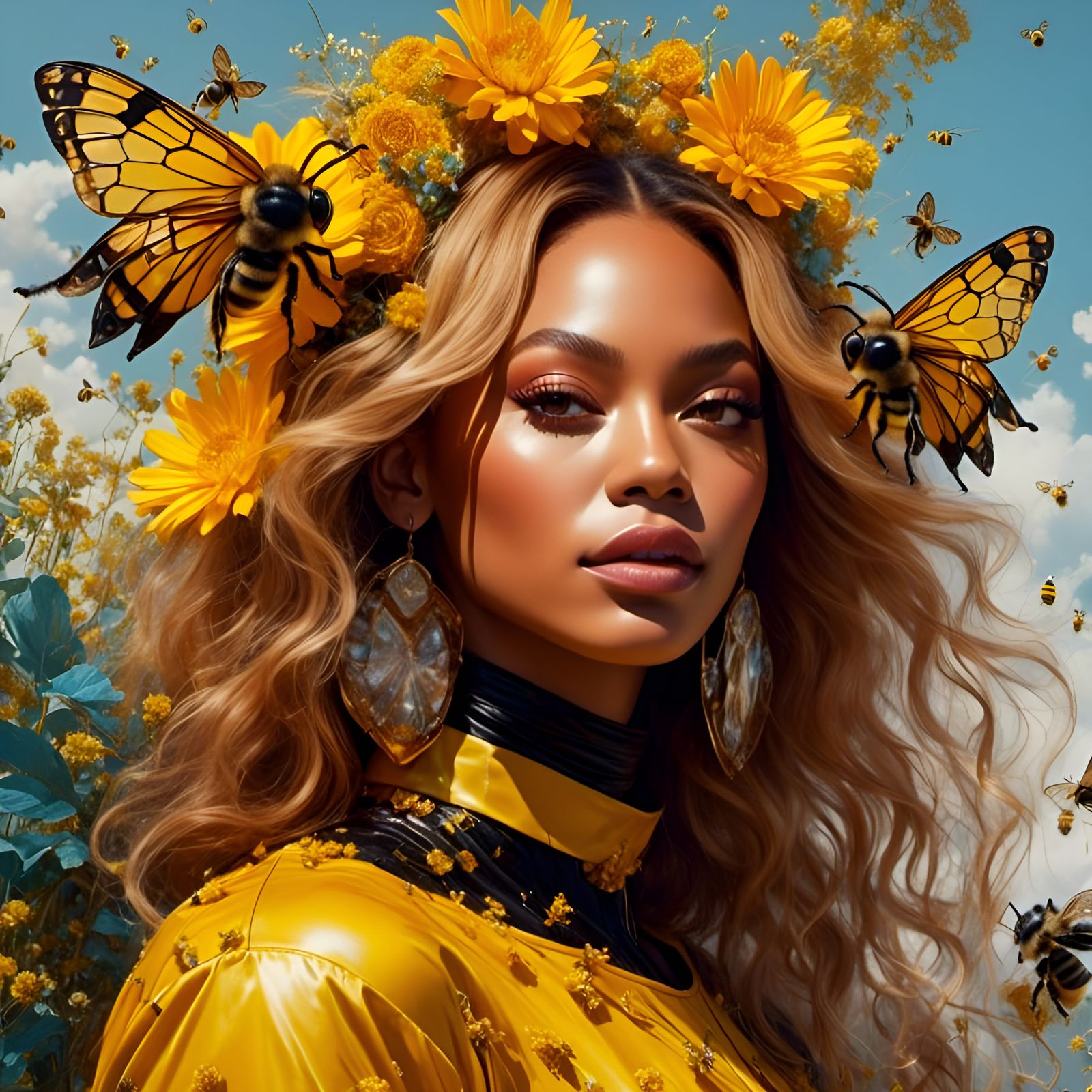 Beyonce as Queen Bee: Renaissance Animation Portrait