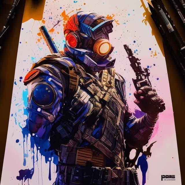 Badass Cobra Portrait in Borderlands Style